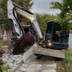 Concrete stair removal in Ottawa